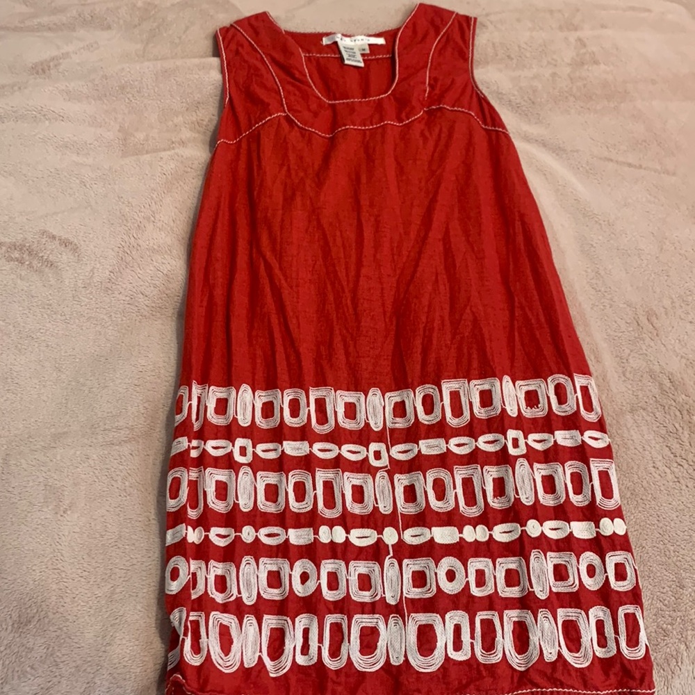 Max Studio red dress size Medium black n fantastic condition
